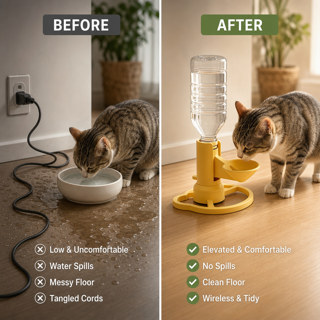 Distributeur d’eau chat sans fil