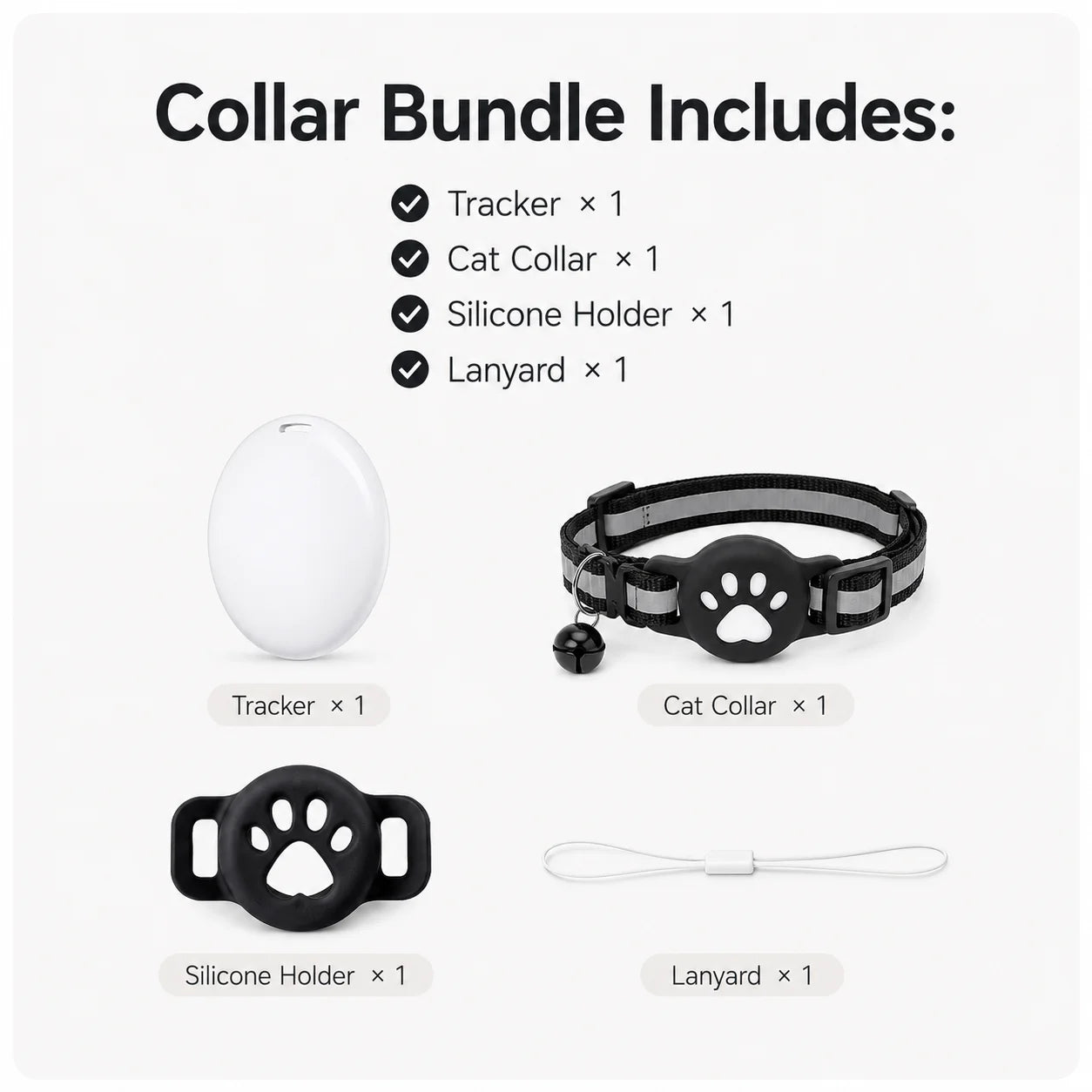 Collier AirTag Chat Premium
