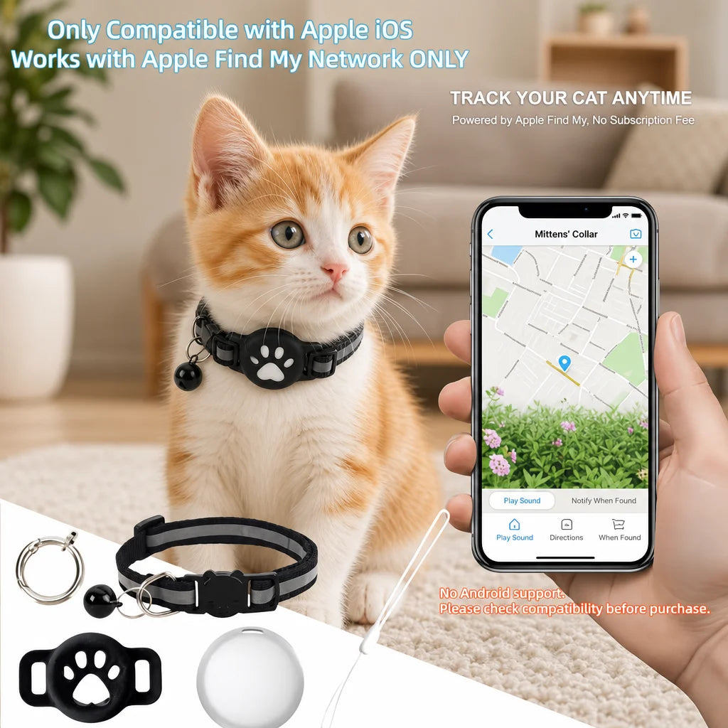Collier AirTag Chat Premium